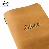 Couverture de menu pliable personnalisée pour restaurant avec gaufrage, dossier de menu de café pour bar, menu de boissons