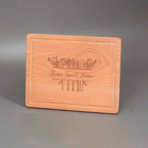Planche à découper en bois Hengyao Crafts 25x20x1.5cm, gravée personnalisée « Home Sweet Home » pour la cuisine - Product Image 3