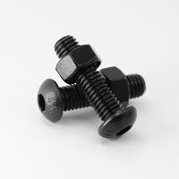 Baut topi soket kepala tombol dan mur, ulir penuh baja Aloi kelas 10.9 M5 X 10mm