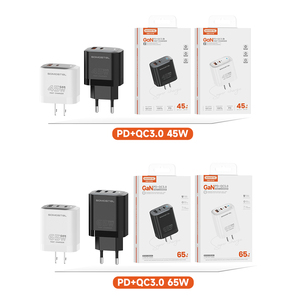 <span class=keywords><strong>Chargeur</strong></span> rapide triple port LED 3A avec protection, OEM ODM 65W GAN SIC, dernière puce intelligente, moins de chaleur, portable, PD QC, pour iPhone - Product Image 3