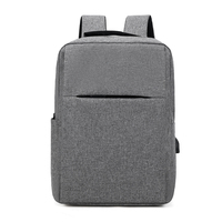 Bon marché, sac à dos d'école mince USB de 15.6 pouces pour ordinateur portable avec logo personnalisé et léger, sac pour hommes
