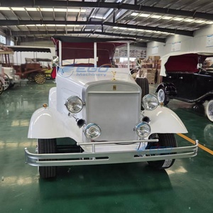 Venta Especial: Auto Eléctrico Turístico Vintage, Estilo Clásico Retro, 5 Asientos, Color Blanco, para Resort - Product Image 6