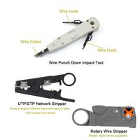 Kit d'outils réseau ZOERAX, ensemble de pinces à sertir RJ45 avec testeur de câble, coupe-câble et tournevis pour la réparation de câbles Ethernet LAN