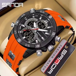 Orologio da <span class=keywords><strong>Uomo</strong></span> SANDA 6162 con Cinturino <span class=keywords><strong>in</strong></span> Silicone Elegante, <span class=keywords><strong>Orologi</strong></span> al Quarzo di Alta Qualità, Vendita Calda, Personalizzabile, Impermeabile 3ATM - Product Image 4