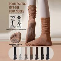 Lot de 100 paires de chaussettes de Pilates en coton écologique respirantes antidérapantes à cinq doigts, qualité studio, pour barre, yoga et fitness