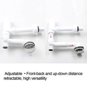 Sistema de Drenaje para Lavabo Rectangular WaiiHO 028, Acero Inoxidable 304 y PP, Incluye Desagüe de Piso - Product Image 3