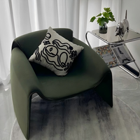 Fauteuil individuel personnalisé, durable, multi-couches, en panneau de forme spéciale, fauteuil crabe incurvé, design moderne nordique pour chambre à coucher
