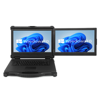 Ordinateur portable industriel robuste à double écran portable de 15,6 pouces, Windows 10/11, processeur Core i7