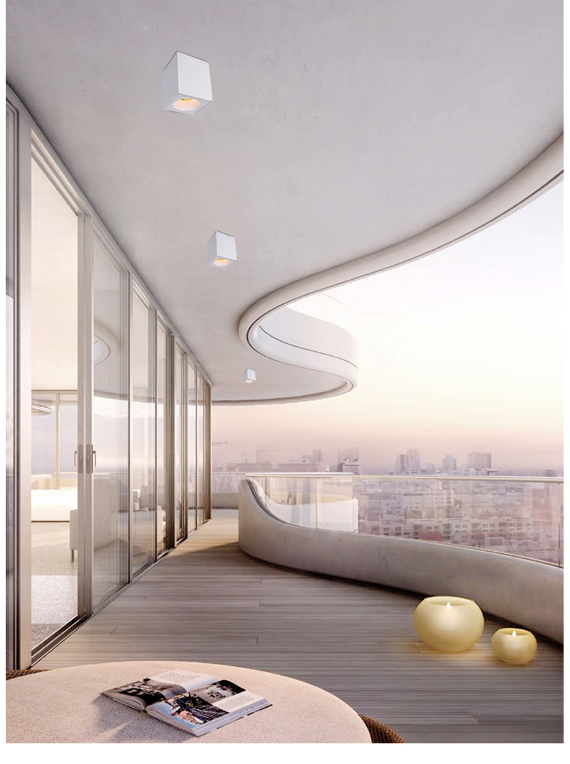 Gu10 Hotel Project Waterproof Ip65 Square Surface Mounted Led Downlights