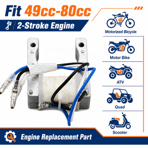 Bobina de Magneto de 3 Cables para Motores de 2 Tiempos de 49cc, 50cc, 60cc, 66cc, 80cc, Bicicletas Motorizadas, Motos, Cuatrimotos, Scooters - Product Image 4