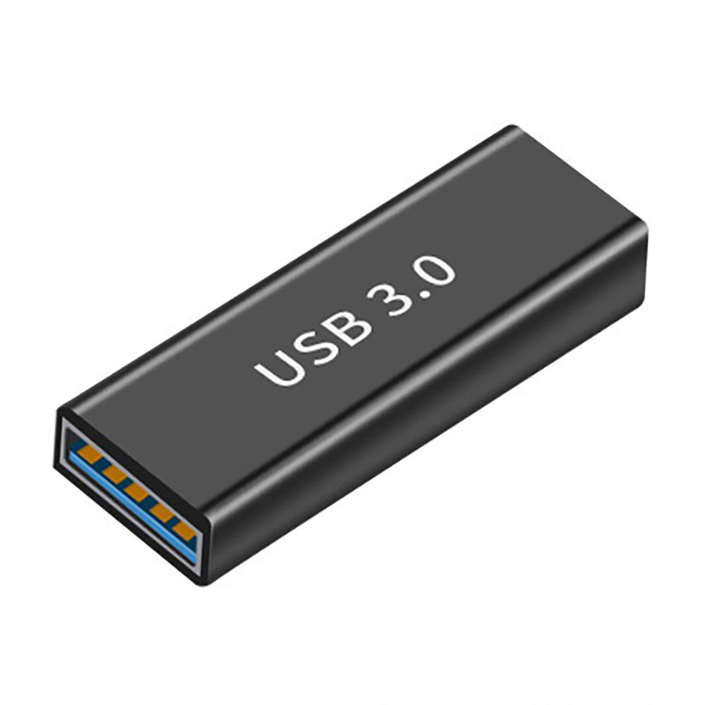 USB hembra a hembra cabeza recta-Negro