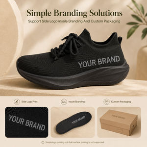Chaussures de course personnalisées, tige en maille respirante, légères, à lacets, avec logo imprimé, pour unisexe, sport quotidien - Product Image 5