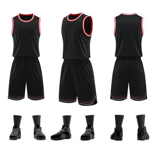 最も人気のある学校の学生チームバスケットボールジャージ2ピースセットタンクトップとユースメンズジャージーバスケットボール用ショーツ - Product Image 5