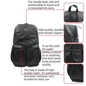 กระเป๋าเป้สะพายหลังกันน้ำสไตล์เกาหลีสำหรับแล็ปท็อปขนาด 15.6 นิ้ว <span class=keywords><strong>SBOX</strong></span> ผลิตจากไนลอนทนทาน ดีไซน์สำหรับทุกเพศ พร้อมช่องซิปขนาดใหญ่และดีไซน์ทันสมัย - Product Image 6