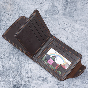 Newest Wholesale Front Pocket Trendy Skull Cartoon Bank <b>Card</b> Cash Black PU Bifold <b>Wallet</b> with logo - Product Image 4