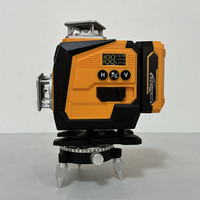 Niveau laser industriel portable 4D vert à faisceau 360° avec fonction d'auto-nivellement et batterie au lithium pour bricolage