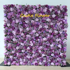 M1256 Weiß rosa Roll Up 3D 8ft x 8ft Blume Wand paneel Dekor Blume Wand Hintergrund