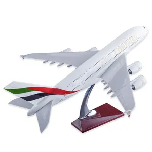 45cm 1:160 échelle Airbus A380 Emirates Airline modèle d'avion en résine modèle d'avion pour cadeau promotionnel