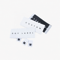 Étiquettes tissées pour vêtements, personnalisées, haute densité, avec logo de marque