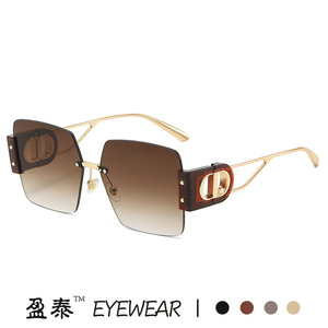 Yingtai Eyewear Frameless Fashion <b>Sunglasses</b> UV400 <b>Gradient</b> Lens Women's Street Style Instagram <b>Sunglasses</b> - Product Image 4