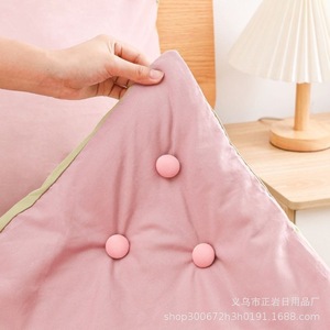 Funda para edredón con botones de hongo para juego de cama, uso doméstico, material plástico, lavable a máquina - Product Image 1
