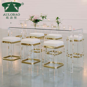 Meuble <span class=keywords><strong>bar</strong></span> <span class=keywords><strong>tabouret</strong></span> haut fantôme acrylique transparent avec coussin - Product Image 1