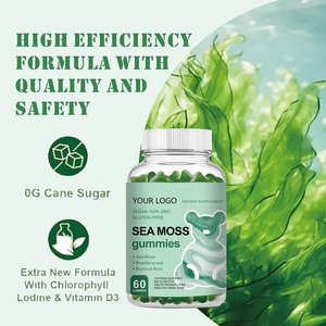 Suplemen Permen Kunyah Sea Moss <span class=keywords><strong>Black</strong></span> <span class=keywords><strong>Seed</strong></span> Vegan Organik Penambah Energi OEM/ODM untuk Dewasa, 60 buah, Buatan Guangdong - Product Image 5