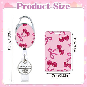 Porte-carte d'identité Ciel Étoilé avec enrouleur rétractable, protège-documents avec clip porte-clés, clip pour plaque nominative, boucle à tirer facile en forme d'œuf - Product Image 3