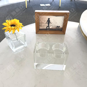 Fabricante personalizado claro transparencia Judaica Hanukkah regalos Crystal Menorah para decoración del hogar - Product Image 5