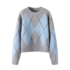 <span class=keywords><strong>Pull</strong></span>-over en tricot décontracté à <span class=keywords><strong>col</strong></span> <span class=keywords><strong>roulé</strong></span> en crochet à manches longues pour <span class=keywords><strong>femme</strong></span>, personnalisé OEM, idéal pour l'automne - Product Image 6