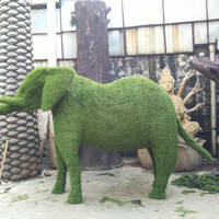 Ornement de topiaire en herbe d'éléphant artificielle réaliste de haute qualité Songtao, durable, respectueux de l'environnement, moderne