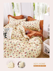 Juego de Sábanas Florales Xho, Doble Mediano, 4 Piezas, Estampado Pastoral, para Uso Doméstico - Product Image 3