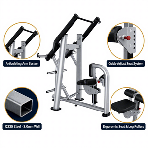 Station d'entraînement lombaire à charge lourde pour bodybuilders professionnels, avec fonction de tirage à la poulie et machine à ramer assise, pour un entraînement intensif des muscles du dos. - Product Image 6