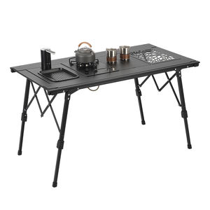 New Arrival Wholesale Outdoor Multifunctional Light Weight Portable <b>Folding</b> Aluminium Alloy Picnic Camping IGT <b>Table</b> - Product Image 1
