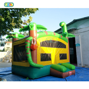 Little <span class=keywords><strong>Green</strong></span> Snake <span class=keywords><strong>Inflatable</strong></span> Jumper <span class=keywords><strong>Bouncer</strong></span> Nhảy Bouncy Castle Bounce House Với Slide Nước - Product Image 2
