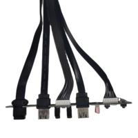 Carcasa de ordenador, Panel frontal Dual USB3.0 + usb 3,1 + LED, interruptor de Audio HUB, Unidad de reutilización, extensión de placa PCB, puerto y conector