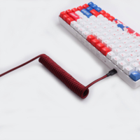 Câble de clavier USB-C tressé en nylon, charge rapide 3A |   Durable pour une utilisation avec un clavier mécanique d'ordinateur |   12 mois
