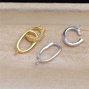 Composant de collier semi-fini en argent S925, boucle carrée baroque DIY, fantaisie 5498, accessoires et composants de bijoux - Product Image 3