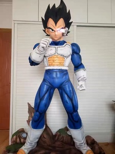 Statue de Vegeta en gros, taille réelle, en fibre de verre et résine, figurine <span class=keywords><strong>DBZ</strong></span>, sculpture d'anime de collection pour la décoration de magasin de bandes dessinées - Product Image 1