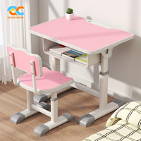 Ensemble bureau et chaise d'étude ergonomiques robustes pour collège, personnalisables OEM, directement de l'usine QiChen