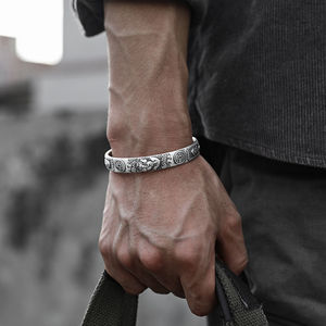 Chinois bon chanceux sain attirer <span class=keywords><strong>Pixiu</strong></span> <span class=keywords><strong>Bracelet</strong></span> <span class=keywords><strong>Bracelet</strong></span> unisexe <span class=keywords><strong>Feng</strong></span> <span class=keywords><strong>Shui</strong></span> argent plaqué <span class=keywords><strong>obsidienne</strong></span> Pi Xiu richesse <span class=keywords><strong>Bracelet</strong></span> en cuivre - Product Image 5