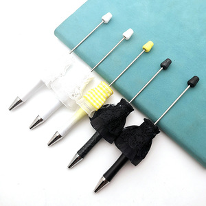 2024 nouveau Design perle stylo à bille belle dentelle jupe perlée stylo à bille bricolage à la main perles stylo pour la fabrication de bijoux jouets - Product Image 4