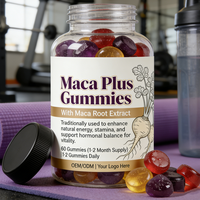 Gummies à l'extrait naturel de racine de Maca – Complément Herbal pour Adultes : Soutient l'énergie et le tonus musculaire
