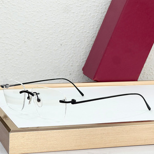 Montura de Gafas para Hombre, Sin Aro, de Aleación de Titanio con Memoria, Rectangular, con Protección Anti Luz Azul, Modelo CT03182MS - Product Image 2