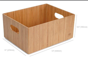 Caja Organizadora Apilable Multifuncional <span class=keywords><strong>de</strong></span> Madera <span class=keywords><strong>de</strong></span> Bambú Estilo Rústico Dream Sun para Almacenamiento <span class=keywords><strong>de</strong></span> Libros y Juguetes - Product Image 2