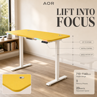 Table de levage AOR avec plateau en placage de fibre de carbone, hauteur réglable, trois niveaux de mémoire, design moderne, vente en gros usine