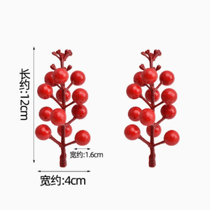 Branchelettes de baies artificielles rouges, fausses baies rouges pour la décoration de couronnes de Noël et les projets de bricolage - Product Image 5