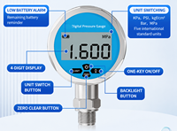 Transmisor de Presión Digital de Alta Precisión, Grado 0.25, Pantalla LCD, Sensor para Control de Tuberías de Bombas de Tratamiento de Agua