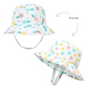 Customizable Women's Summer <b>Reversible</b> Cotton Twill <b>Bucket</b> <b>Hat</b> Cartoon Leaf Cute Double-Sided Fisherman Cap Custom Logo for - Product Image 4