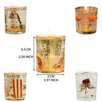 Handgemachte Moderne Sojawachs-Kerzen mit Niedlichem Blumen-Jasmin-Duft, Umweltfreundlich, Individuell für Weihnachten, Hochzeit, Geburtstag, im Glasgefäß